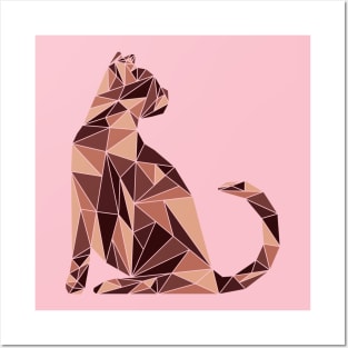 Animal cat geometric Posters and Art